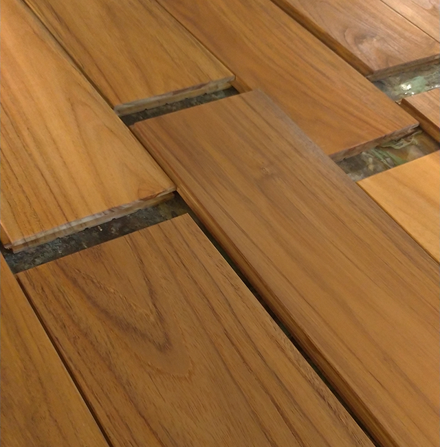 無垢フローリング チーク 乱尺 150㎜幅